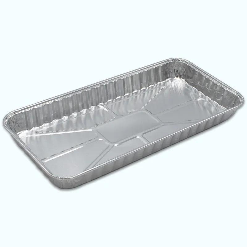 Danish Dessert Container Base 6X4 IN Aluminum Silver Rectangle Shallow 500/Case