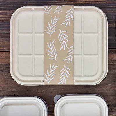 Lid Flat 13X10.5X0.5 IN Plant Fiber Bamboo Kraft Rectangle For 104-120 OZ Container 200/Case