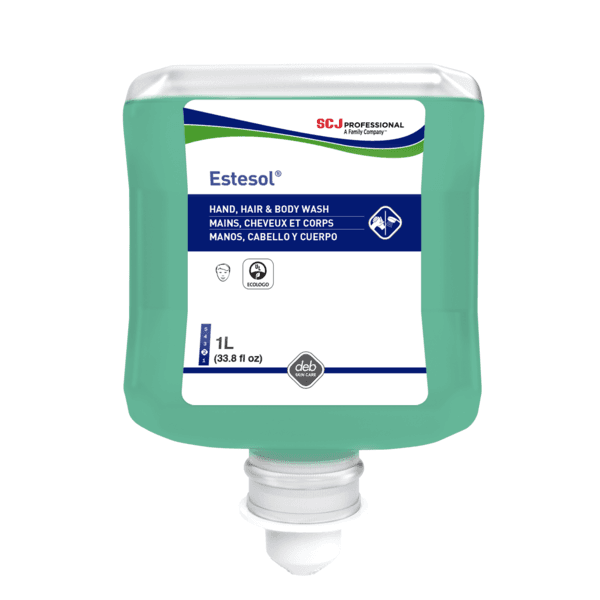 Estesol® Hair & Body Wash Liquid 1 L Rainforest Green Cartridge 6/Case