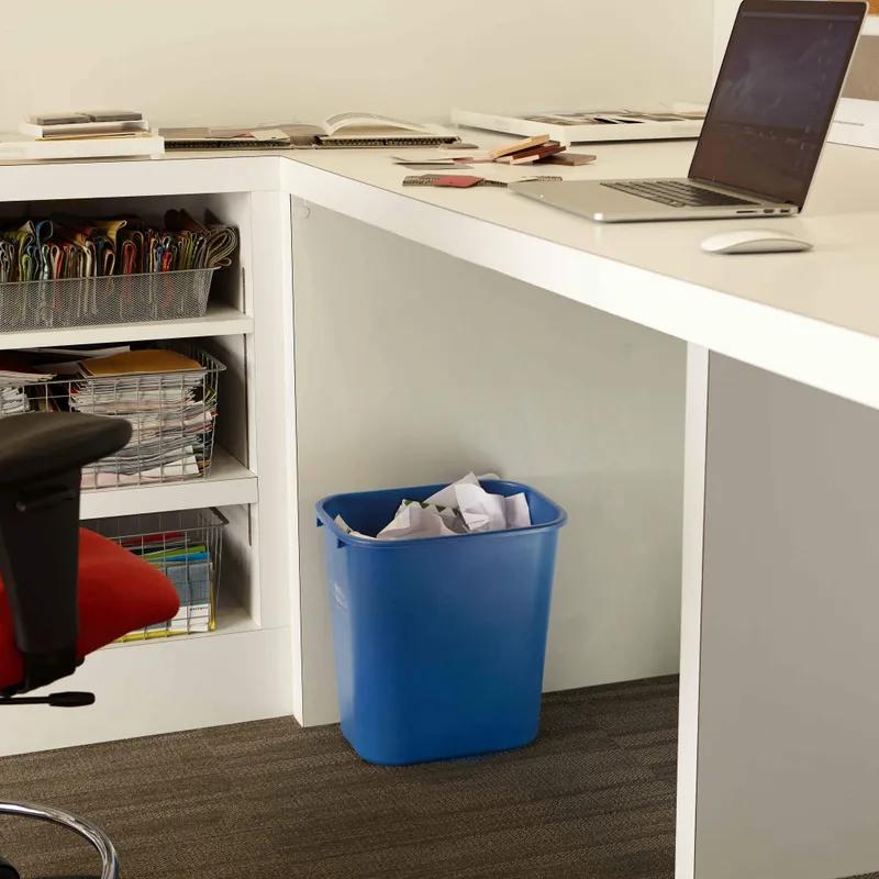 1-Stream Recycling Bin 14.75X10.5X15 IN 7 GAL 28 QT Blue Resin Deskside 12/Case