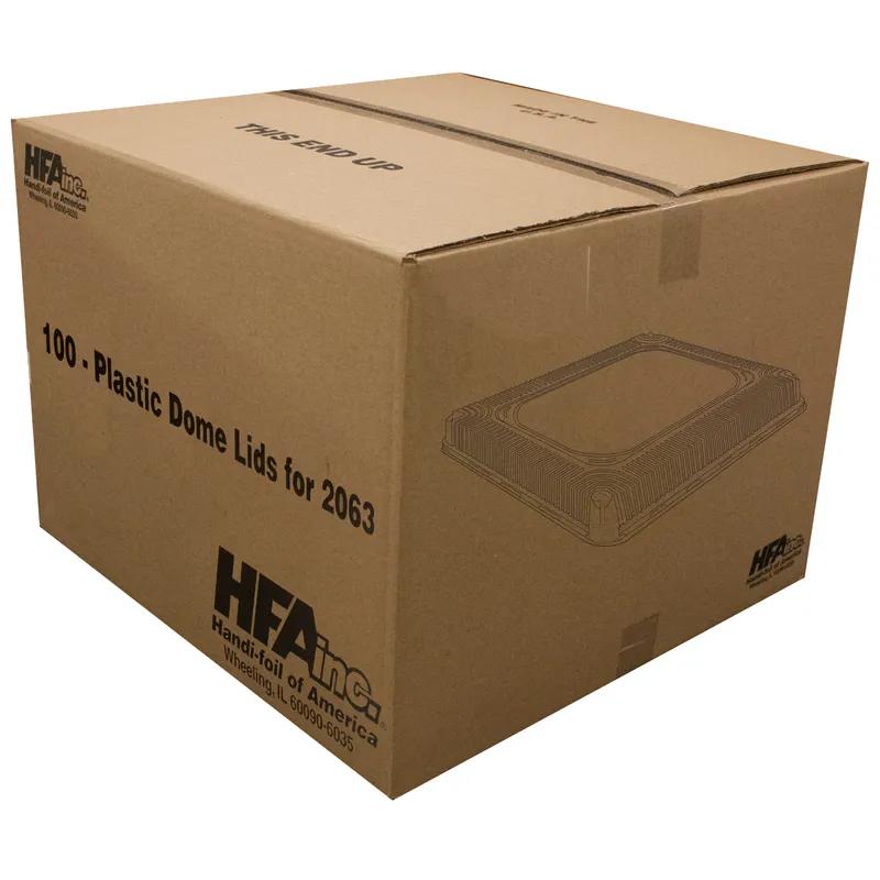 Lid Low Dome 1/2 Size 8.5X4.5X1.5 IN 1 Compartment Plastic Clear Rectangle For Cake Bakery Container Unhinged 100/Case