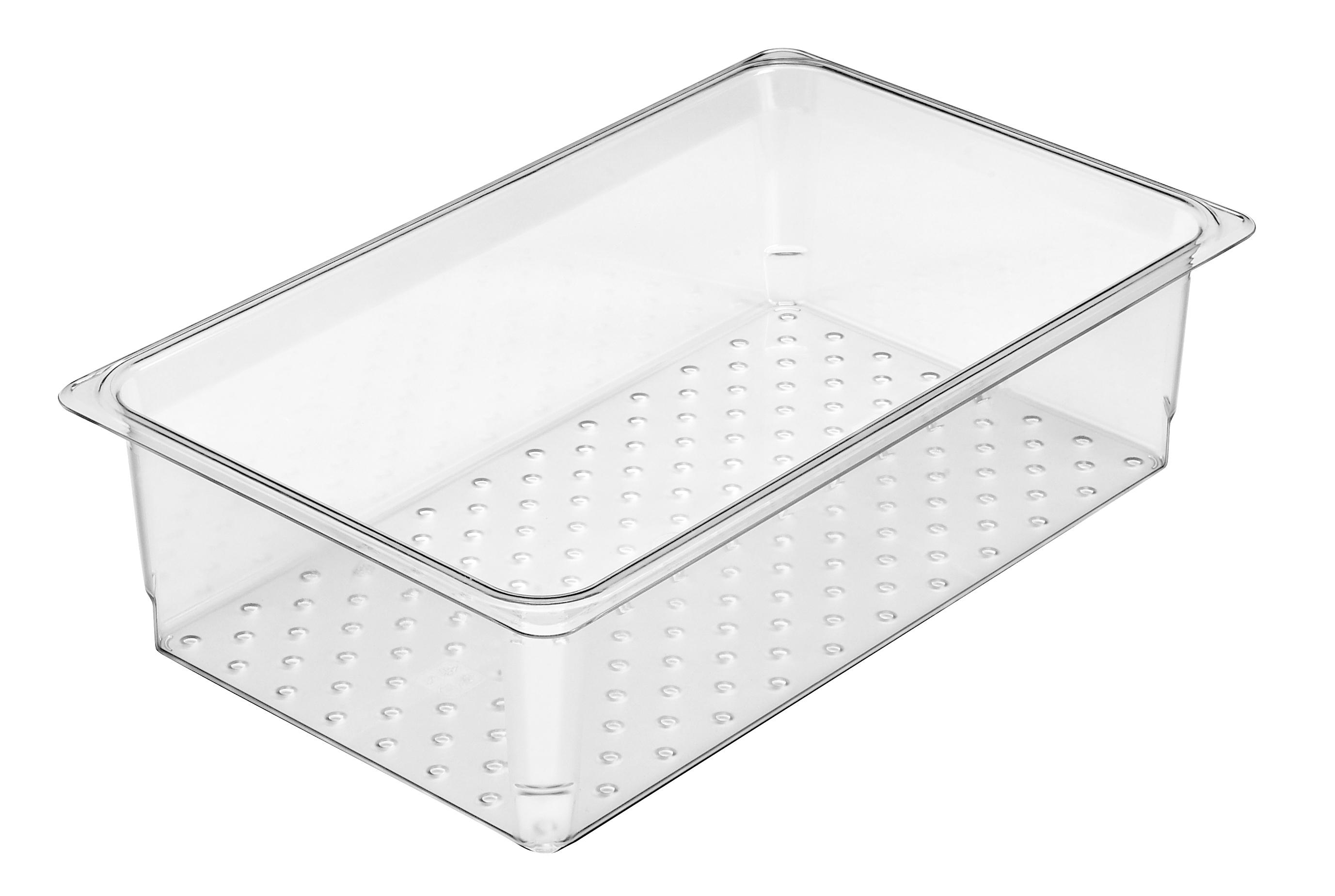 Camwear® Food Pan Full Size 5 IN Clear Colander 6/Case
