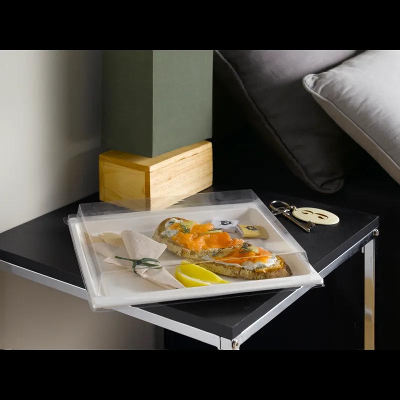 Serving Tray 10.7X7.5X0.75 IN Sugarcane White Rectangle Grease Resistant 100 Count/Case