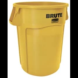 Brute® 1-Stream Trash Can 28.03X24.09X31.3 IN 44 GAL Yellow Resin Food Safe 1/Each