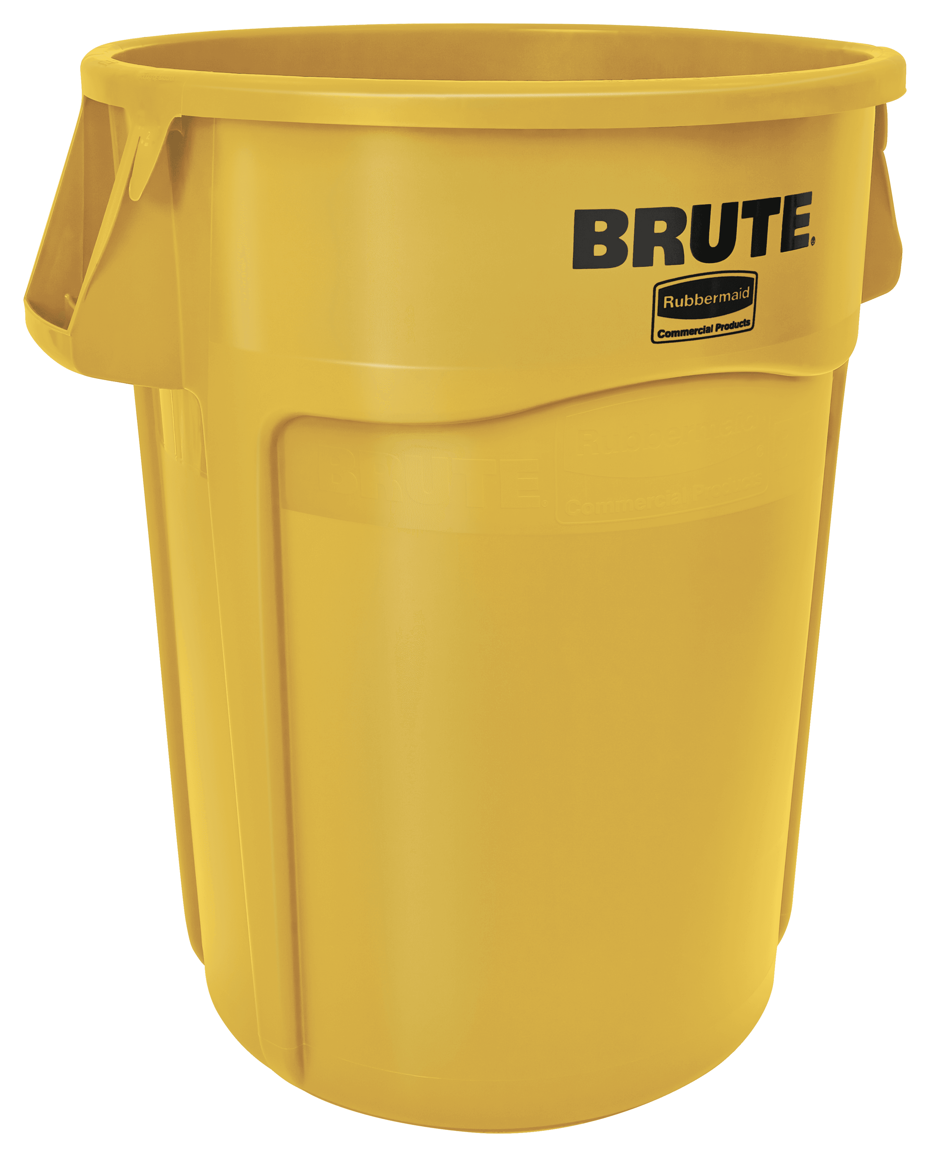 Brute® 1-Stream Trash Can 28.03X24.09X31.3 IN 44 GAL Yellow Resin Food Safe 1/Each