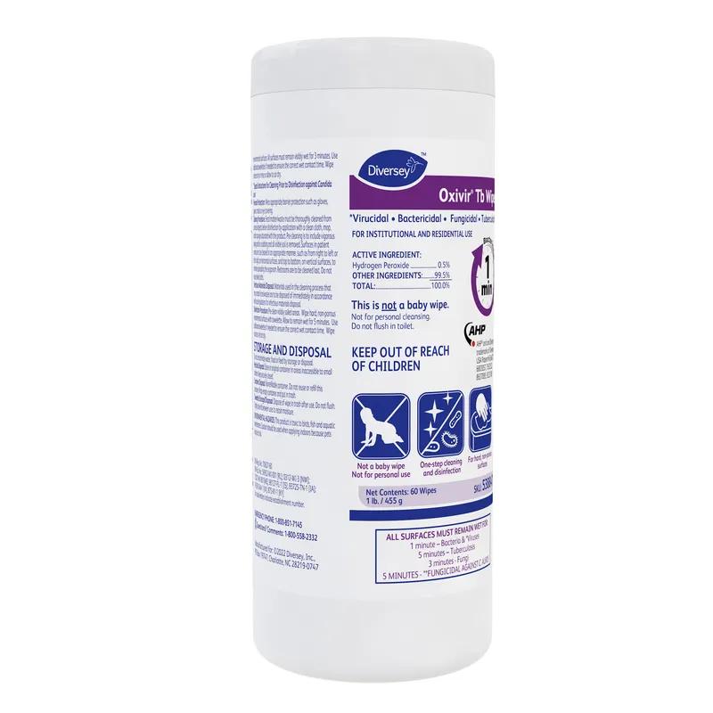 Oxivir® Tb One-Step Disinfectant Multi Surface Wipe Accelerated Hydrogen Peroxide (AHP®) 60 Count/Pack 12 Packs/Case