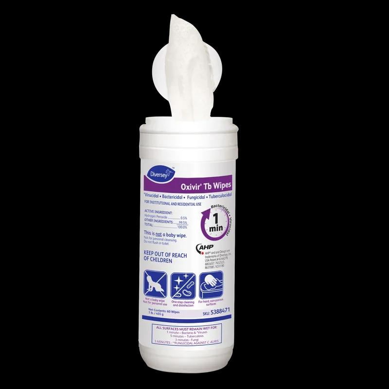 Oxivir® Tb One-Step Disinfectant Multi Surface Wipe Accelerated Hydrogen Peroxide (AHP®) 60 Count/Pack 12 Packs/Case
