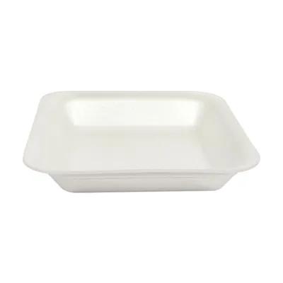 1 Tray 5.25X5.25 IN Polystyrene Foam White Square 1000/Case
