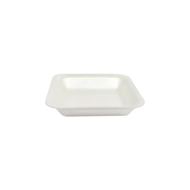 1 Tray 5.25X5.25 IN Polystyrene Foam White Square 1000/Case