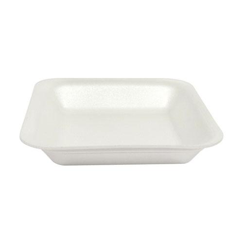 1 Tray 5.25X5.25 IN Polystyrene Foam White Square 1000/Case