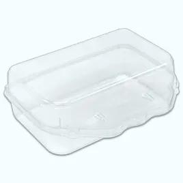 Lunch Take-Out Container Hinged With Dome Lid PET Clear Rectangle 150/Case