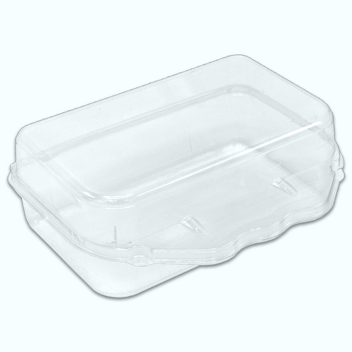 Lunch Take-Out Container Hinged With Dome Lid PET Clear Rectangle 150/Case