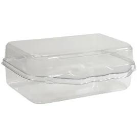 Lunch Take-Out Container Hinged With Dome Lid PET Clear Rectangle 150/Case