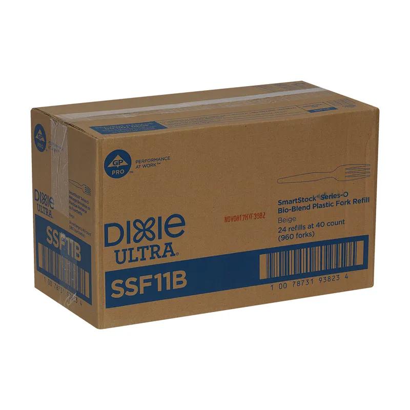 Dixie® Ultra SmartStock® Series-O Bio-Blend Fork Plastic Beige Medium Weight Refill 960/Case