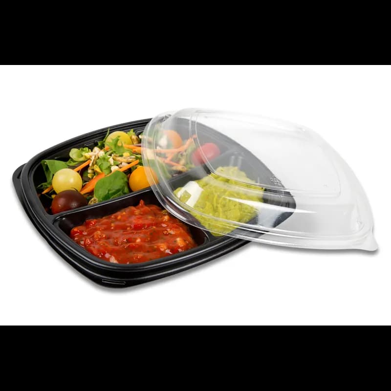 Forum® Lid Dome 9X9 IN 1 Compartment PS Clear Square For Plate Unhinged 300/Case