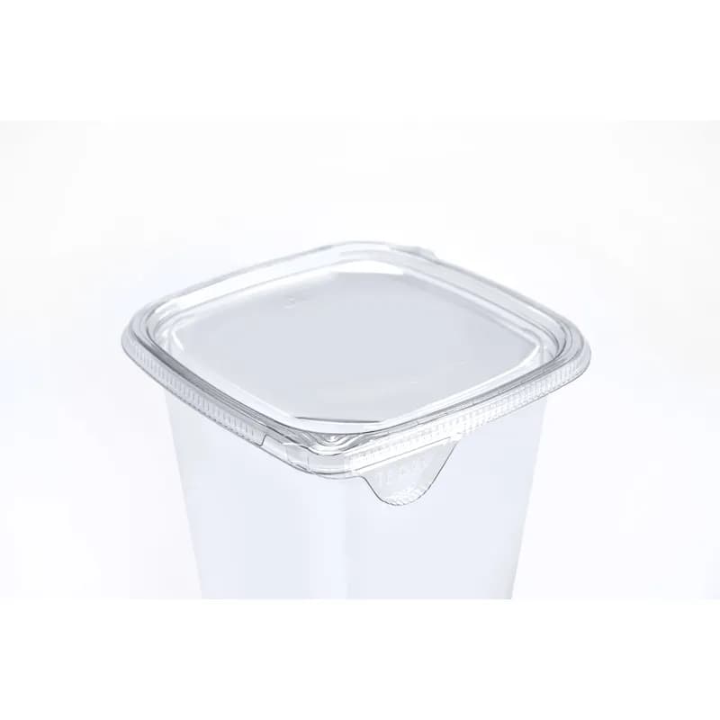 Lid 4.9X4.8X0.67 IN PET Clear Square For Bowl 1000/Case