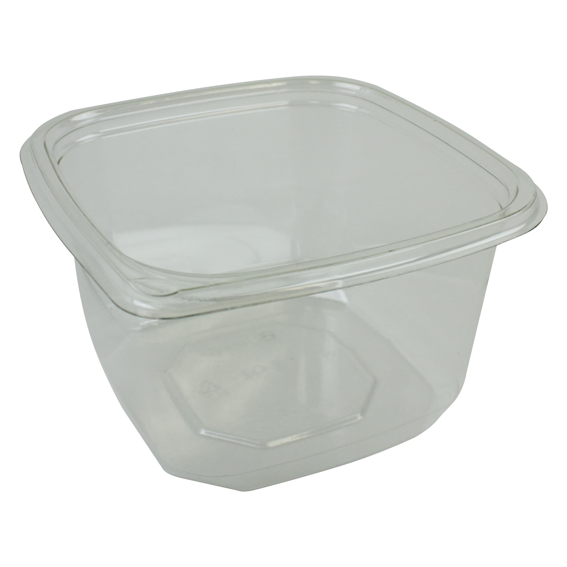 Bowl 18 OZ PET Clear Square Tamper-Evident 1000/Case