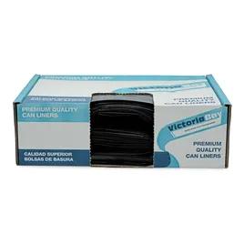 Victoria Bay Can Liner 38X60 IN Black Plastic 22MIC 25 Count/Pack 6 Packs/Case 150 Count/Case