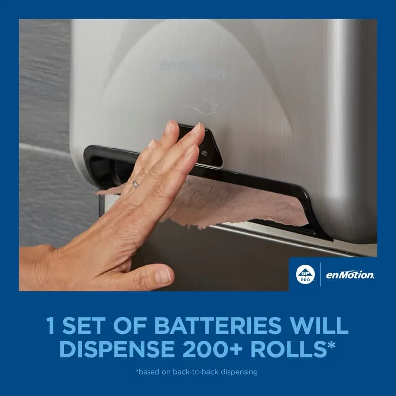 enMotion® Roll Paper Towel Recessed Impulse 8 Automated 9IN X425FT 1PLY White Hardwound 425 Sheets/Roll 6 Rolls/Case