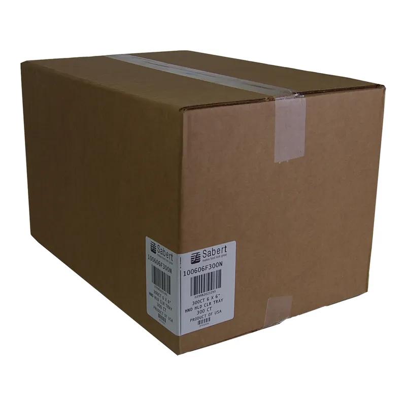 Sandwich Take-Out Tray Base Large (LG) 6X6X1.2 IN PET Clear Square 300/Case