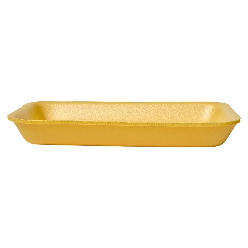 2 Meat Tray 5.75X8.25X1 IN 1 Compartment Polystyrene Foam Deep Yellow Rectangle 500/Case