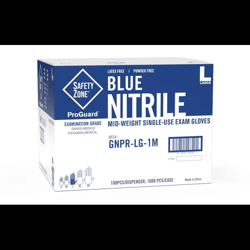 Safety Zone® Gloves XXL Blue Nitrile Rubber Disposable Powder-Free 1000/Case