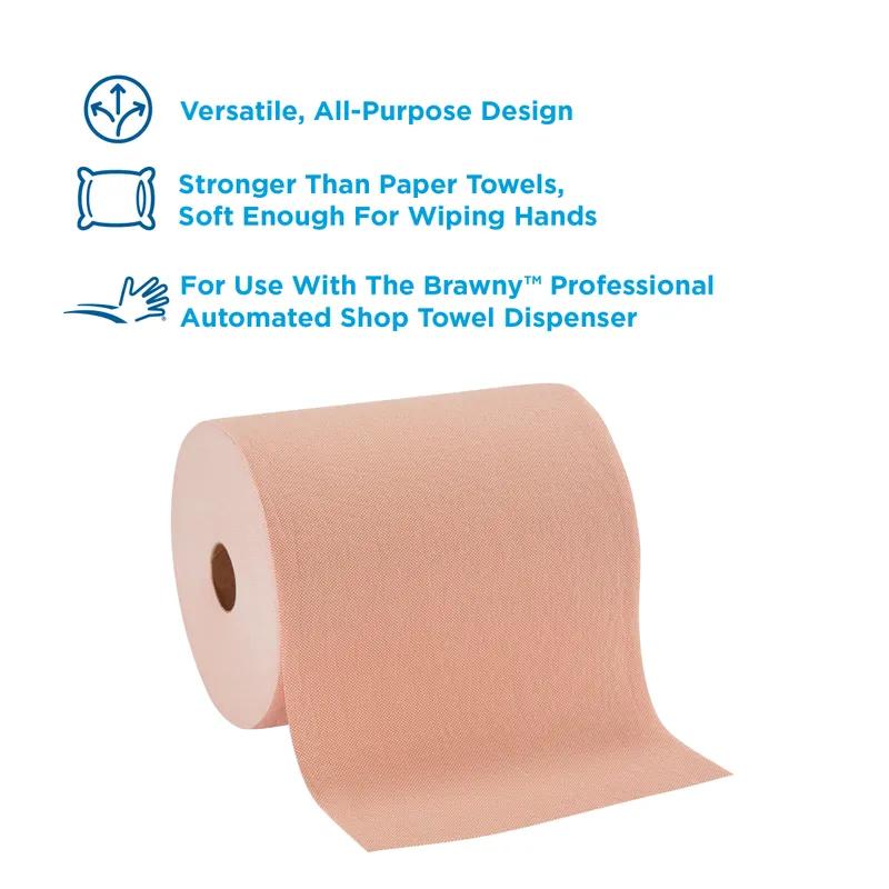 Brawny® Professional Cleaning Wipe 10X10 IN 250 FT 1 DRC Orange Refill Roll 6/Case