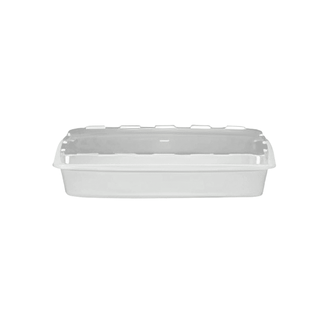 Take-Out Container Base & Lid Combo With Dome Lid 16 OZ Plastic Clear Rectangle 150/Case
