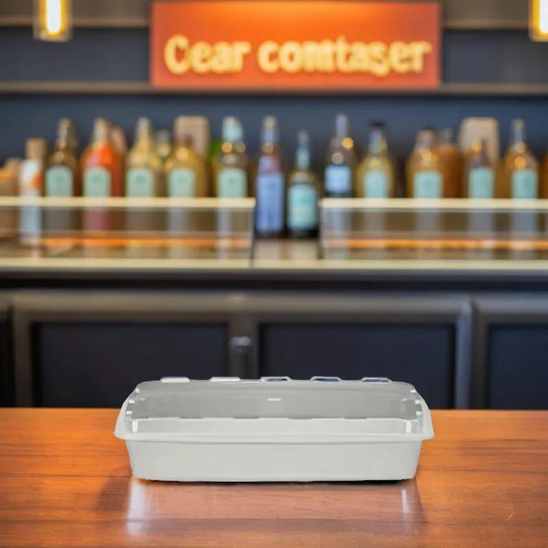 Take-Out Container Base & Lid Combo With Dome Lid 16 OZ Plastic Clear Rectangle 150/Case