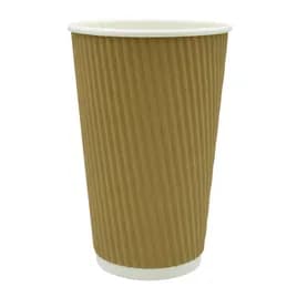 Victoria Bay Hot Cup Ripple 16 OZ Paper Kraft 500/Case