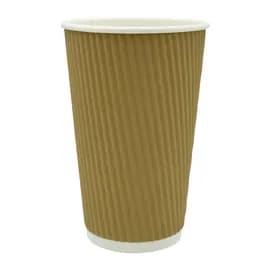 Victoria Bay Hot Cup Ripple 16 OZ Paper Kraft 500/Case