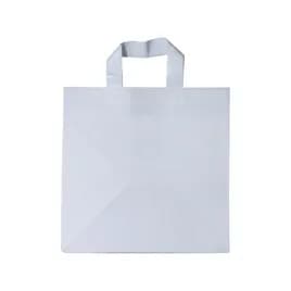 Take-Out Bag 12X10X12X10 White With Soft Loop Handle Closure Cardboard Bottom 200/Case