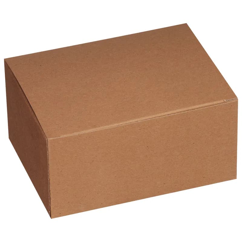 Take-Out Box Hinged With Flat Lid 8X6X4 IN Paperboard Kraft Rectangle 100/Case