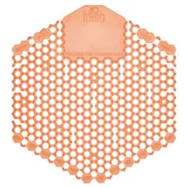 Wave 3D Urinal Screen Mango Orange EVA 7X6.5X0.66 IN Deodorizer 10/Box