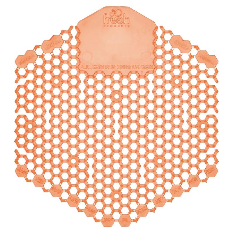 Wave 3D Urinal Screen Mango Orange EVA 7X6.5X0.66 IN Deodorizer 10/Box