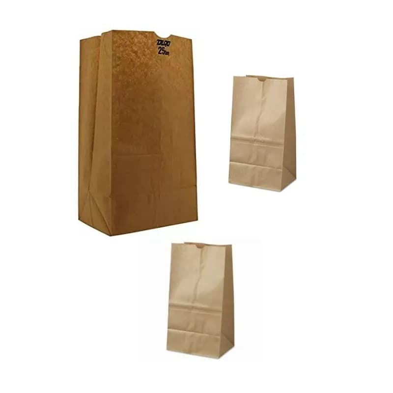 Bag 16X8.25X6 IN 25 LB Kraft Paper 40# Kraft With Self-Opening (SOS) Closure Squat 500/Pack