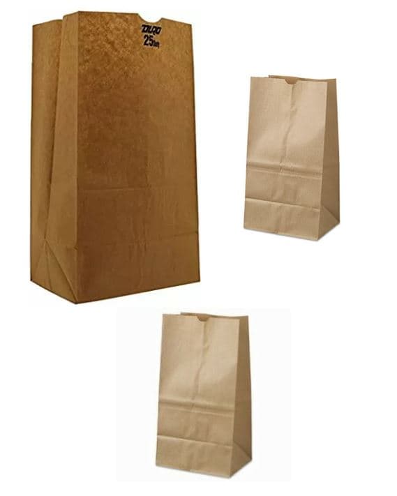 Bag 16X8.25X6 IN 25 LB Kraft Paper 40# Kraft With Self-Opening (SOS) Closure Squat 500/Pack