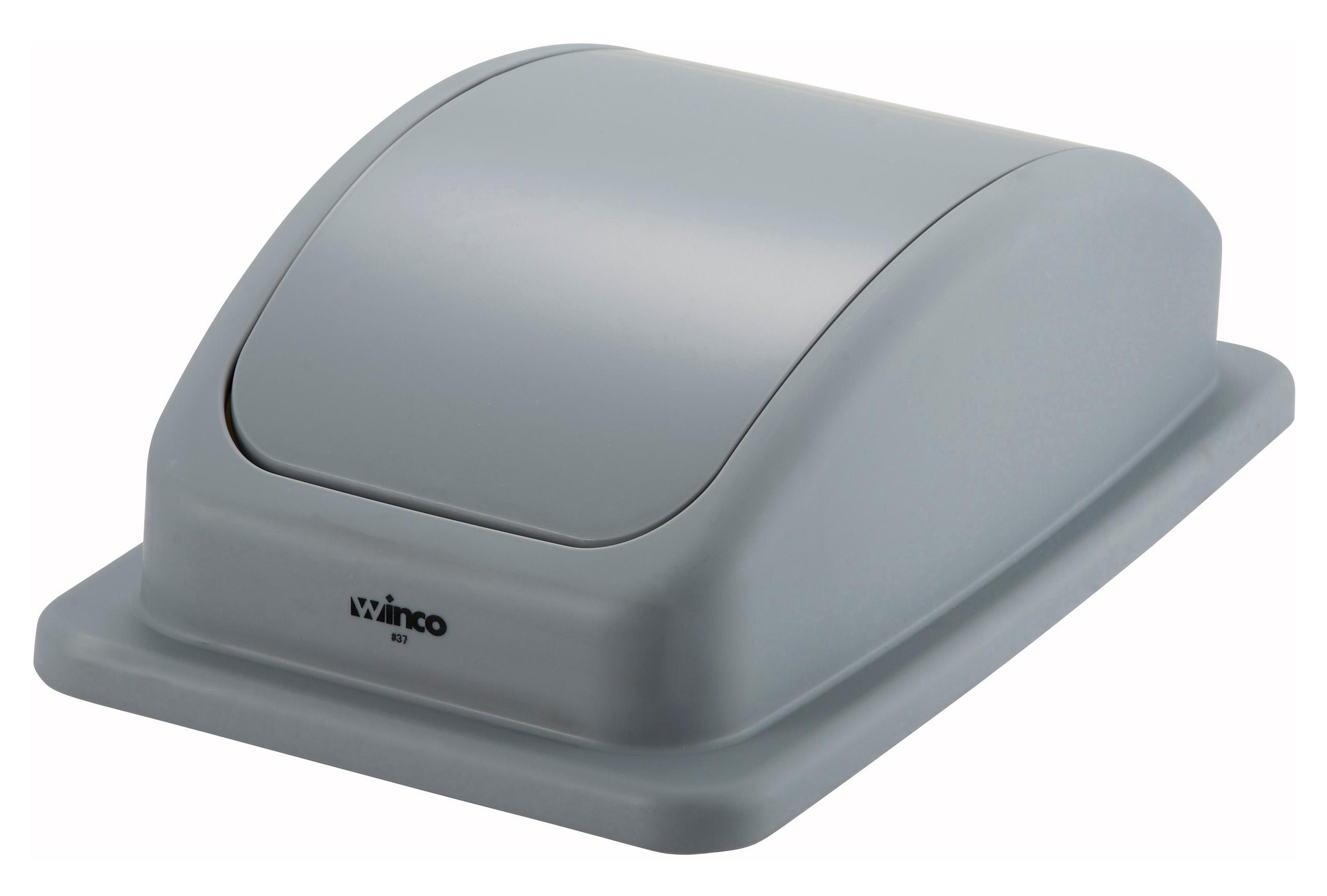 Lid 20.5X11.75X6.375 IN 23 GAL Gray Plastic 1/Each