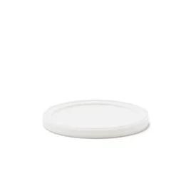 Lid Flat 3.22X0.29 IN Plastic White Round For Container 1500/Case
