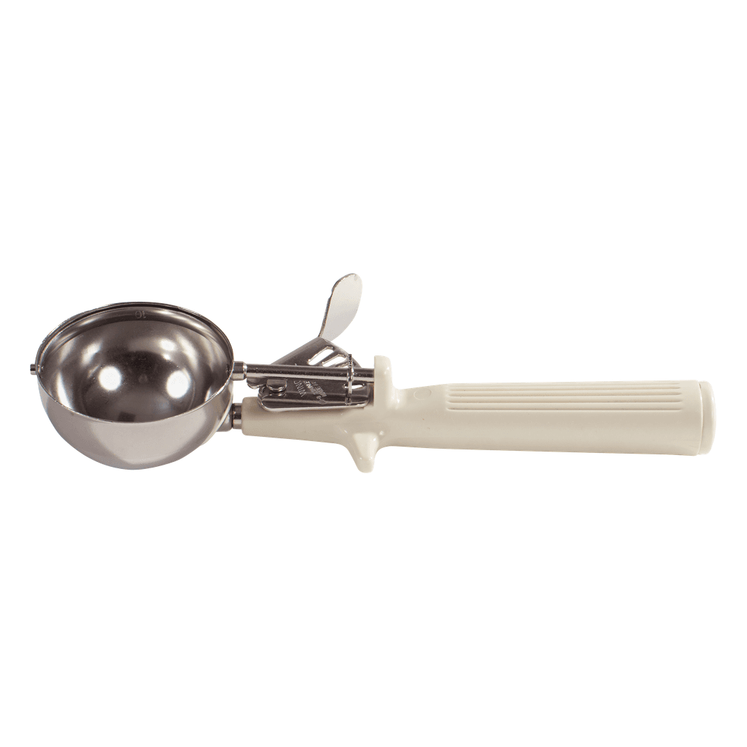 Ice Cream Disher Size 10 9.375X3.125X1.625 IN 3.25 OZ 18/8 Stainless Steel Ivory 1/Each