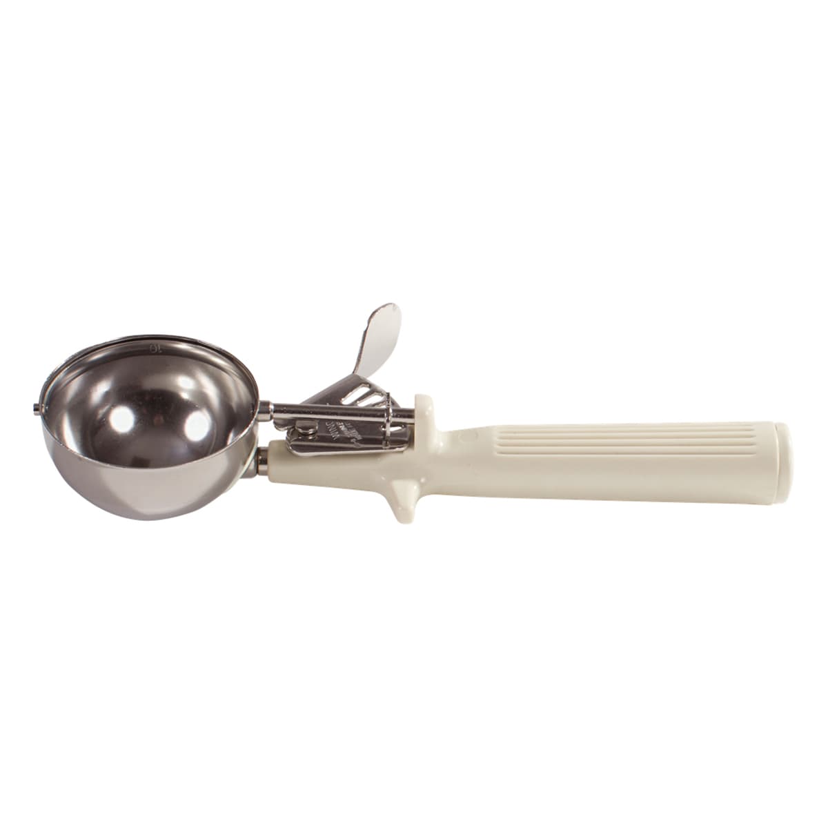 Ice Cream Disher Size 10 9.375X3.125X1.625 IN 3.25 OZ 18/8 Stainless Steel Ivory 1/Each