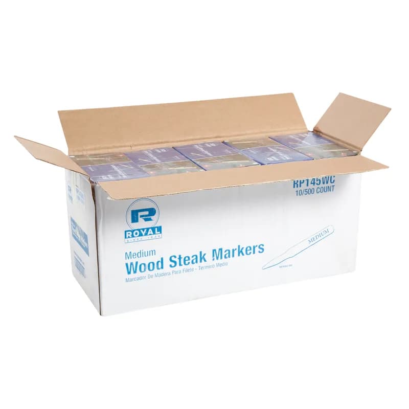 Wood Medium 500 Count/Pack 10 Packs/Case 5000 Count/Case