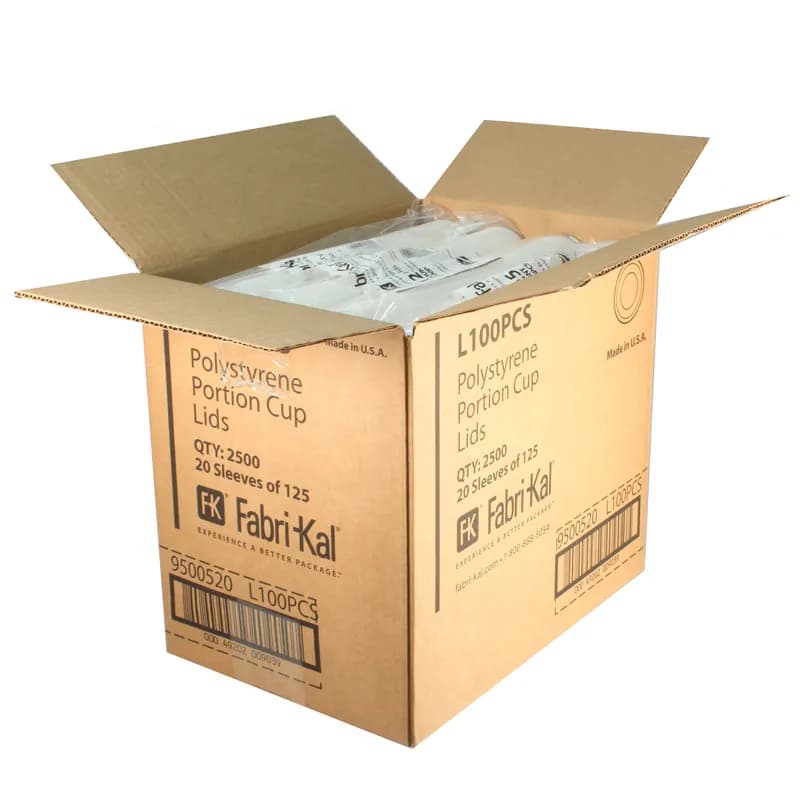 Lid Flat 2.4X0.2 IN HIPS Translucent For Souffle & Portion Cup 2500/Case