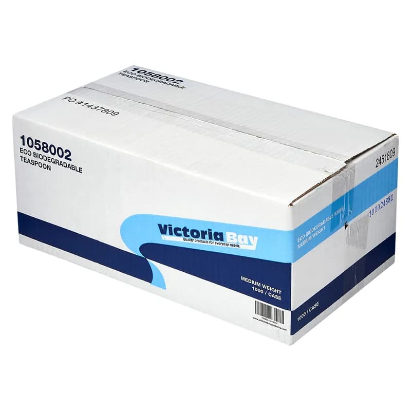Victoria Bay Teaspoon PP Natural Medium Weight Bulk 1000/Case