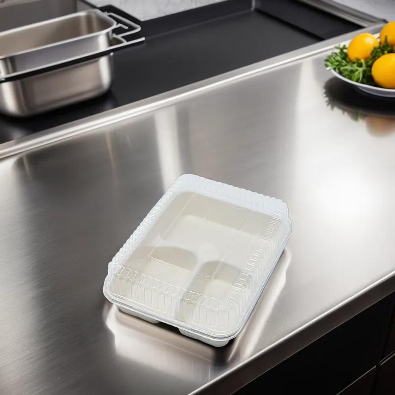 Lid Dome 6X6X1.5 IN PET Clear Square For Container 500/Case