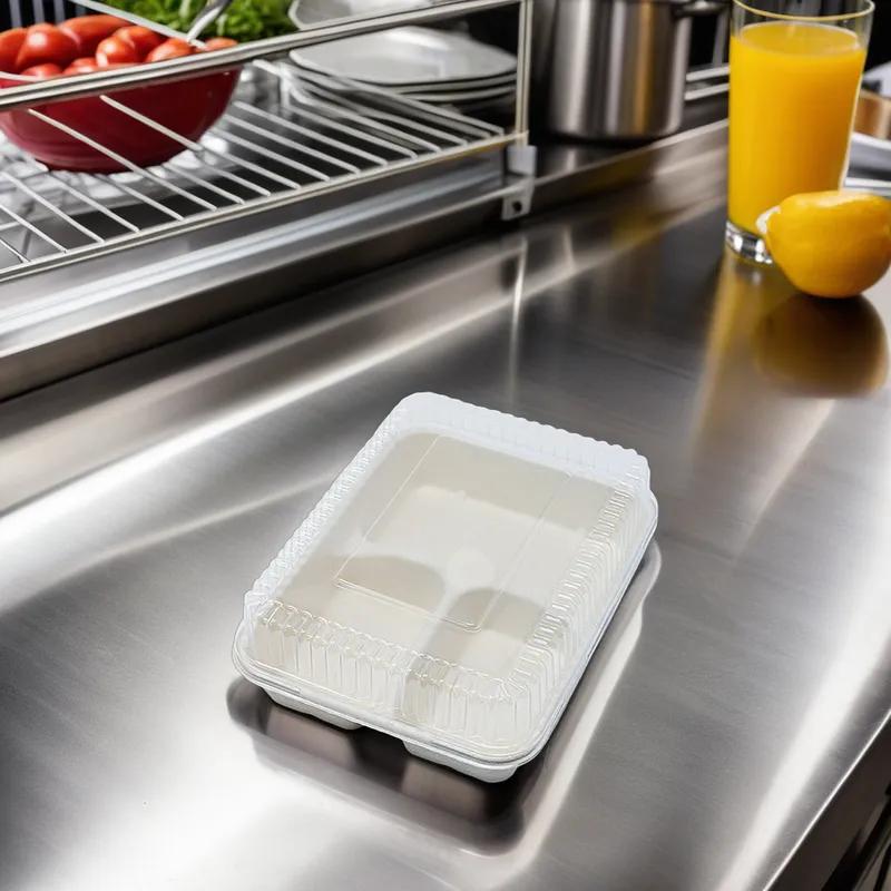 Lid Dome 6X6X1.5 IN PET Clear Square For Container 500/Case