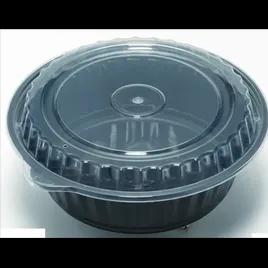 Take-Out Container Base 6 IN Plastic Black Round Microwave Safe 150/Case