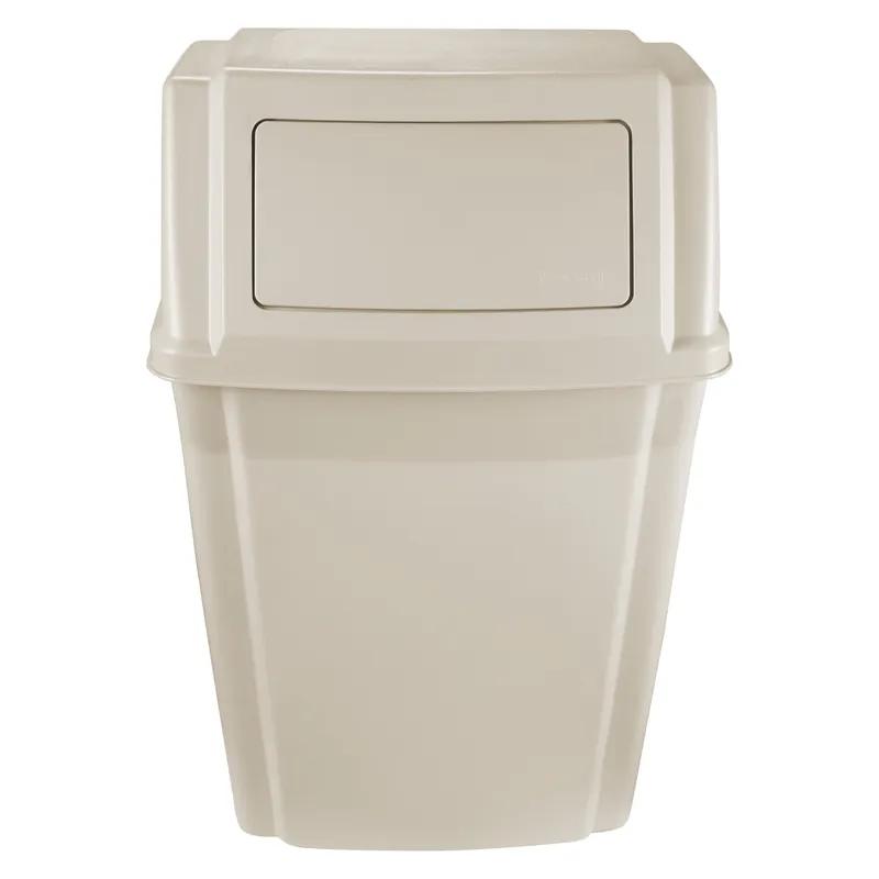 1-Stream Trash Can 11.88X19.88X33.63 IN 15 GAL Beige Resin With Swing Lid 1/Each