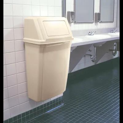 1-Stream Trash Can 11.88X19.88X33.63 IN 15 GAL Beige Resin With Swing Lid 1/Each