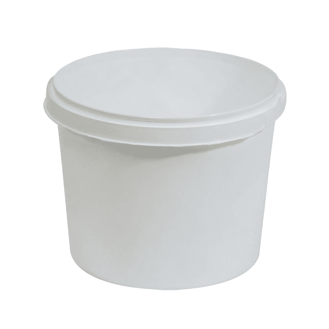 Deli Container Base 160 OZ PP White Round Tamper-Evident Tamper-Resistant 80/Case